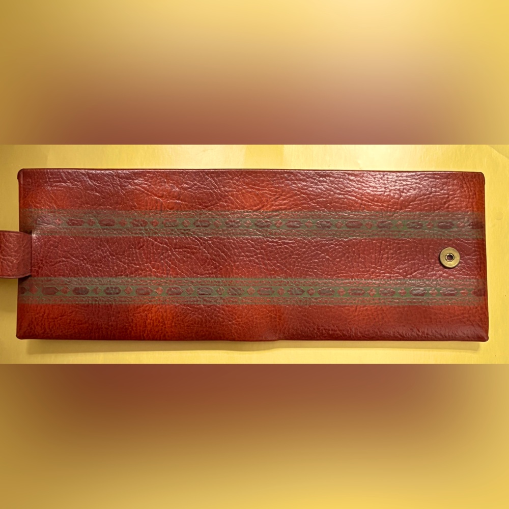 Meeker Vintage Top Grain Steerhide Brown Leather Men's Wallet Western Design